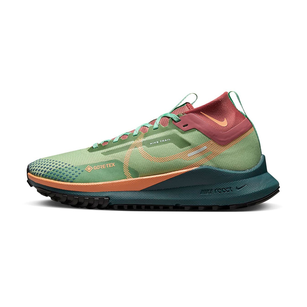 Nike W REACT PEGASUS TRAIL 4 GTX 女鞋綠橘色防潑水越野慢跑鞋DJ7929