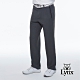 【Lynx Golf】男款日本進口布料彈性舒適腰頭造型拉鍊口袋平口休閒長褲-深灰色 product thumbnail 1