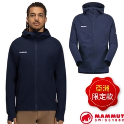 瑞士 MAMMUT 長毛象 亞洲限定 男 Macun 2.0 防風防曬軟殼連帽外套.夾克.風衣_1011-00792-5118 海洋藍