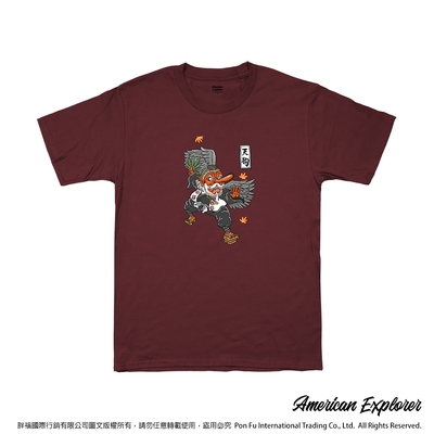 American Explorer 美國探險家 印花T恤(客製商品無法退換) 圓領 美國棉 T-Shirt 獨家設計款 棉質 短袖 -天狗