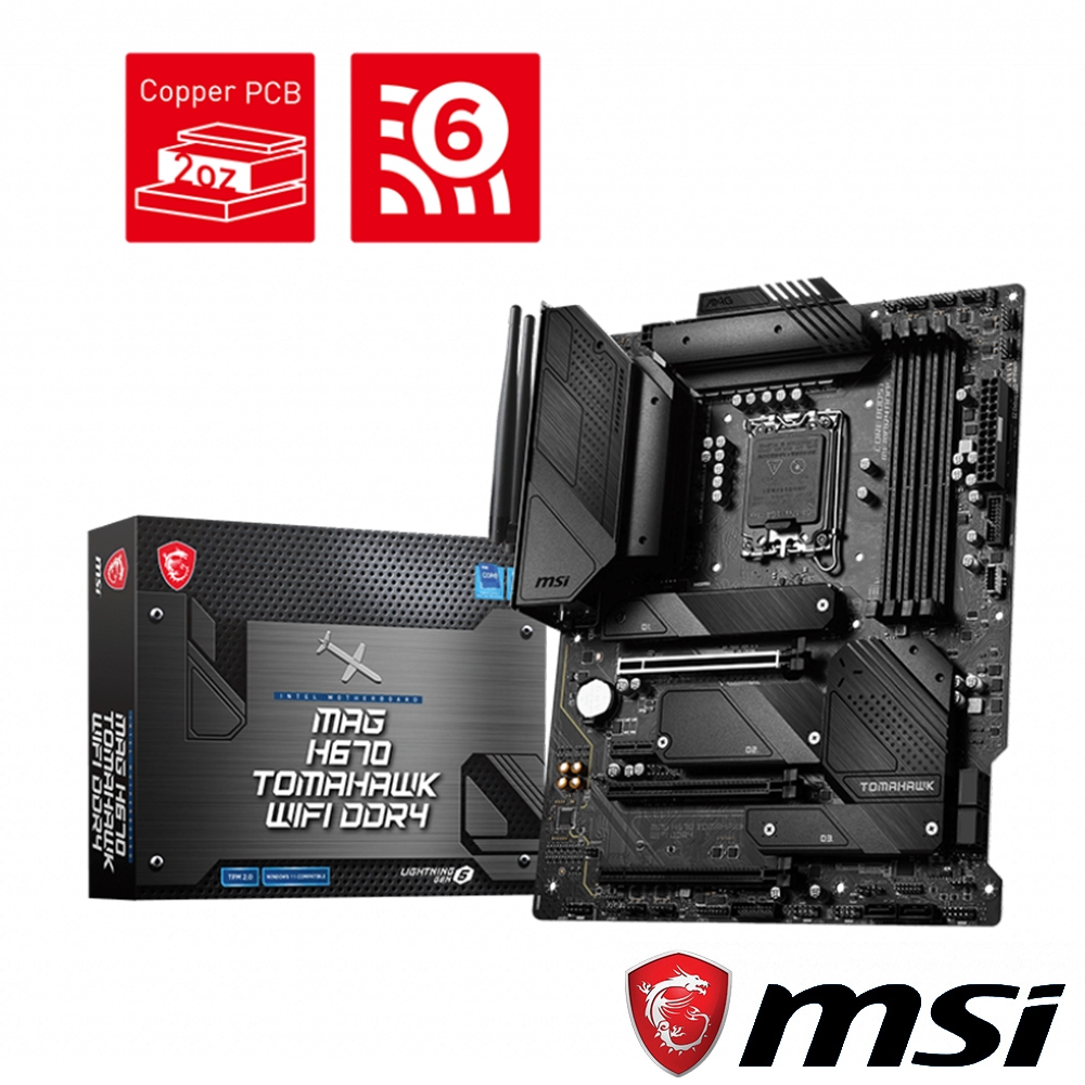 MSI微星 MAG H670 TOMAHAWK WIFI DDR4 主機板