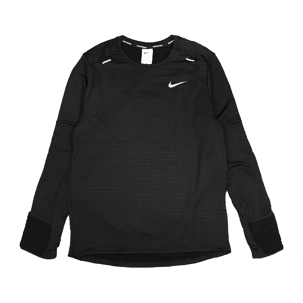 Nike T恤 Repel Element Run Top 男款 溫暖 拇指孔 反光 慢跑 運動 黑 銀 DD5650-010 product image 1