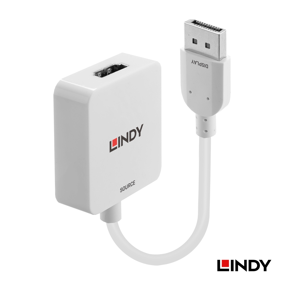 LINDY 林帝 HDMI 2.0 to DisplayPort 1.2版 4K@60Hz 轉接器 (38303)