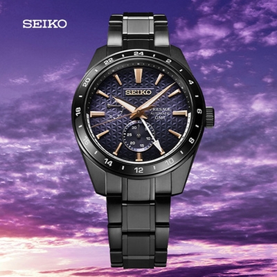 SEIKO 精工 Presage限量款 曙光 麻葉錶盤紫色調機械錶-42.2mm SPB361J1/6R64-00L0SD_SK028