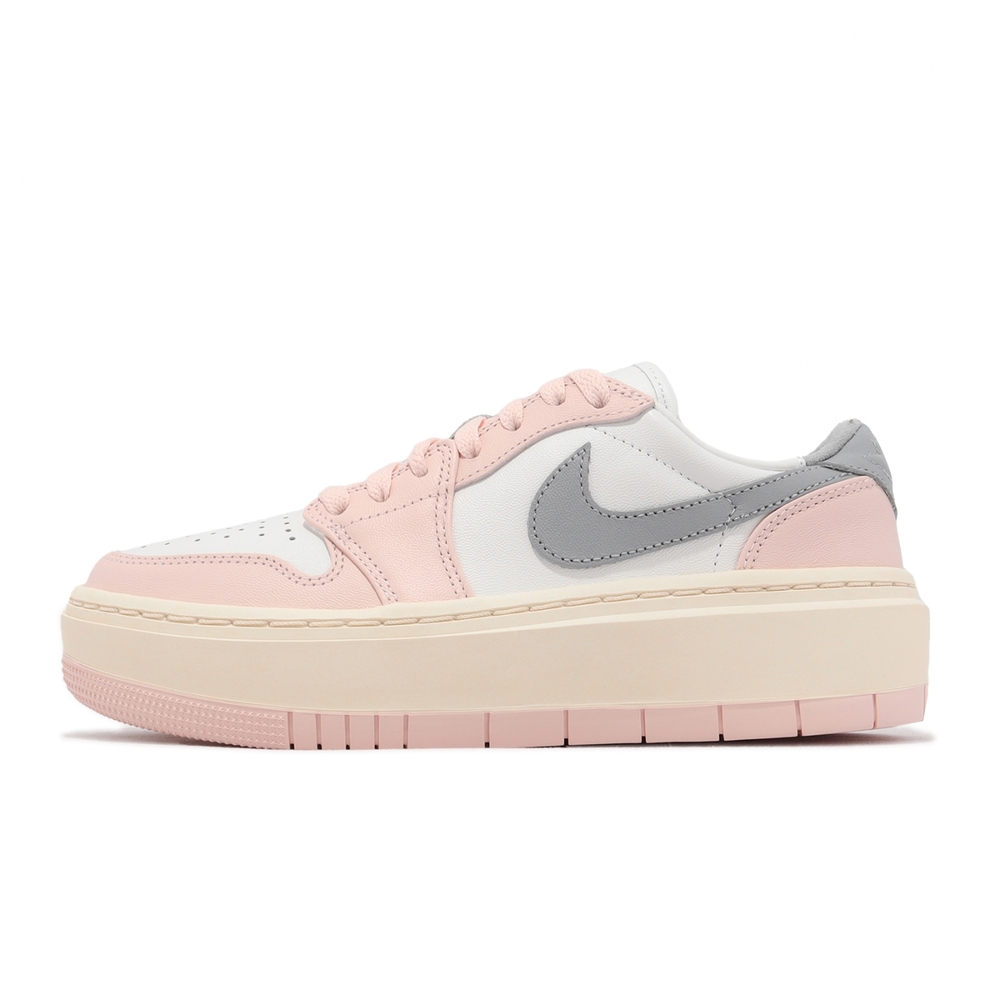 Nike 休閒鞋Wmns Air Jordan 1 Elevate Low 女鞋白粉厚底增高AJ1