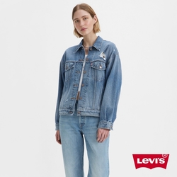 Levis 女款 90年寬鬆版牛仔外套 / 精工破壞工藝 / 淺藍色