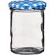 《Premier》格紋玻璃收納罐(藍350ml) product thumbnail 1