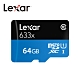 Lexar 633x microSD UHS-I 記憶卡 64G(工業包附收納盒) 公司貨 product thumbnail 1