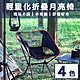 【時尚玩家】舒適透氣戶外露營摺疊月亮椅 露營椅 戶外椅 野餐椅 product thumbnail 1