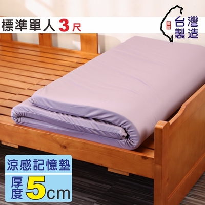 BuyJM 單人3尺涼感凝膠三折記憶床墊