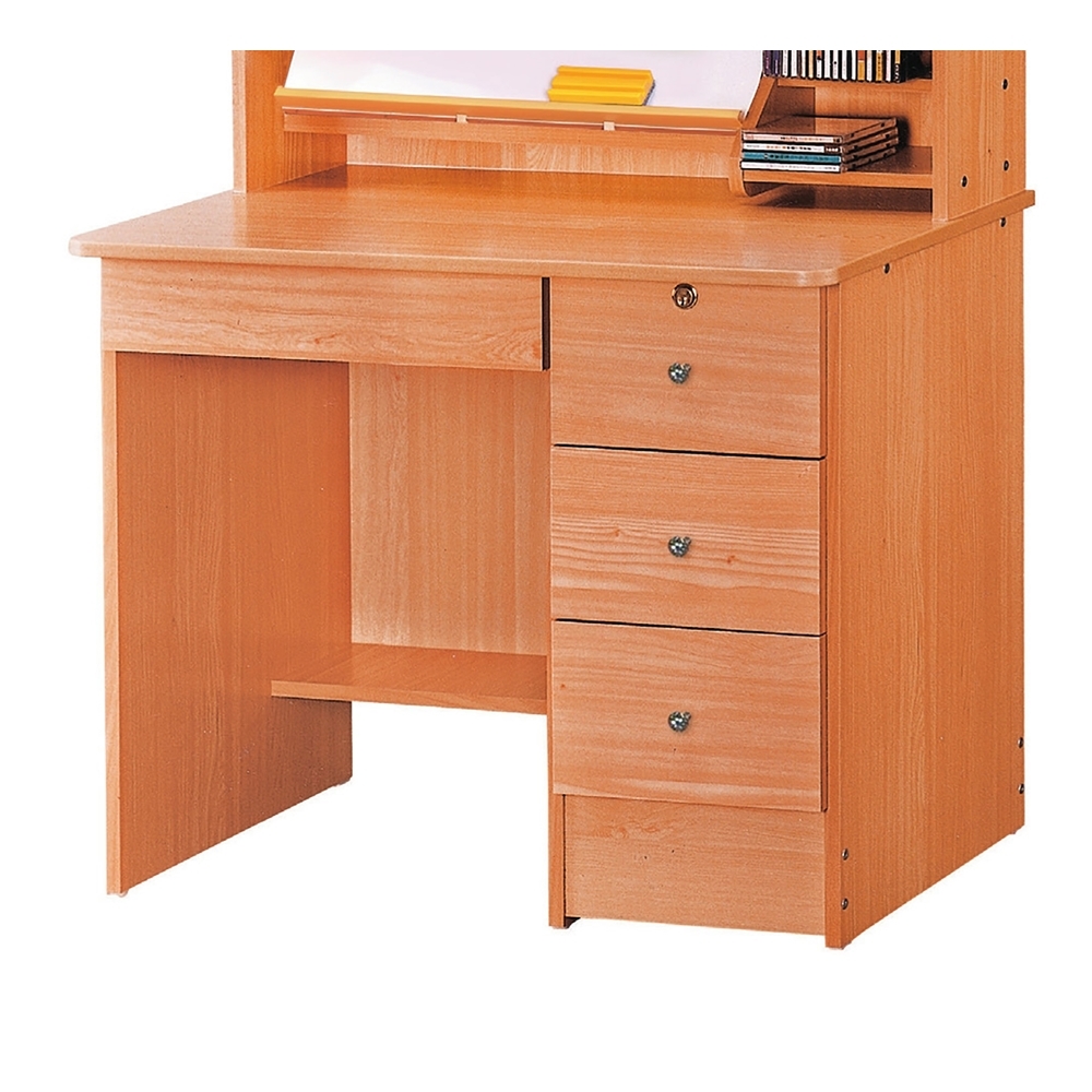 AS-勞倫斯3尺附鎖檜木色書桌-90x57x75(二色可選)