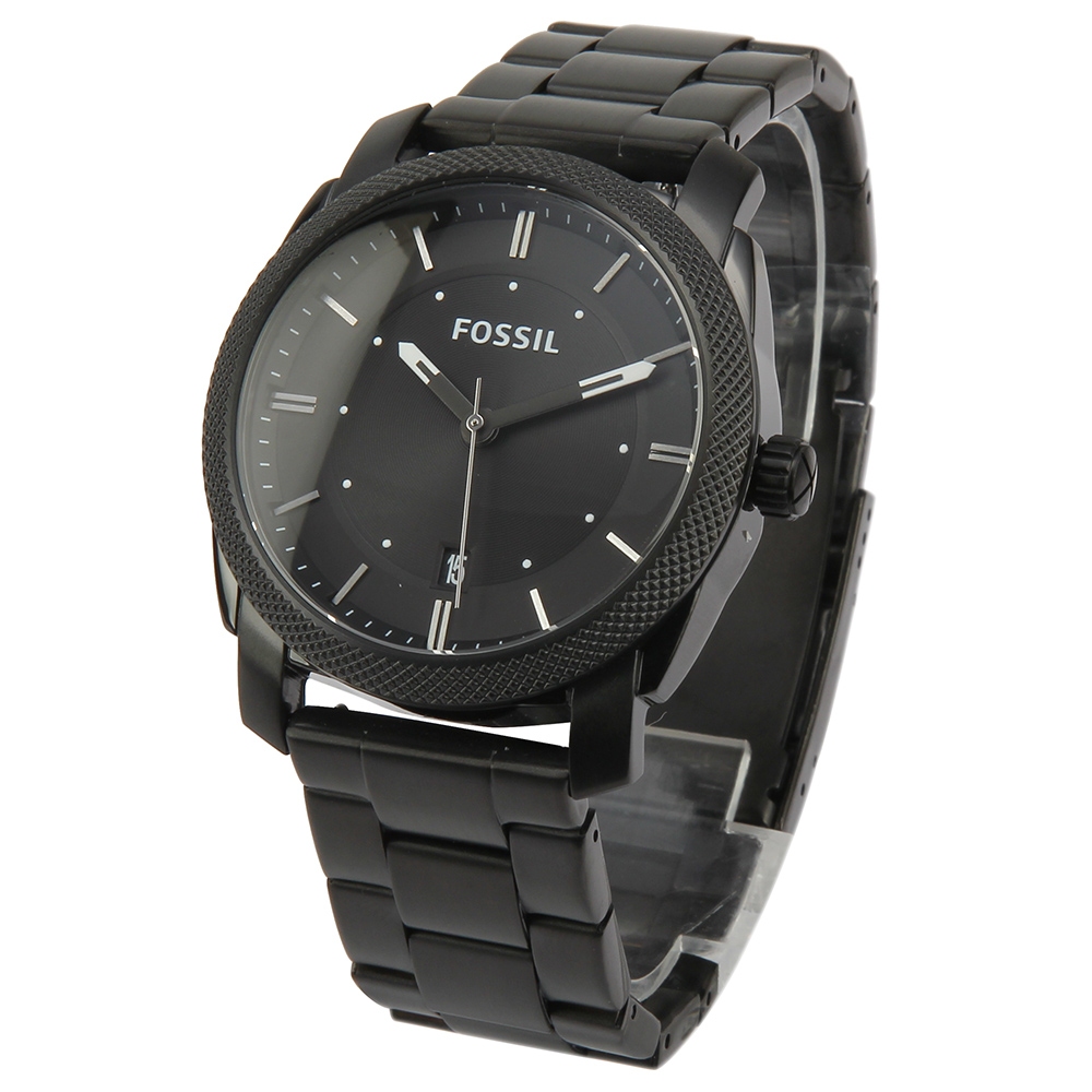 FOSSIL Machine Black 工業風休閒腕錶 -(FS4775)-42mm