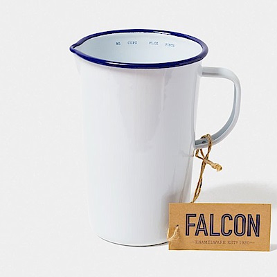 英國Falcon 獵鷹琺瑯 琺瑯2品脫冷水壺 1.1L 藍白
