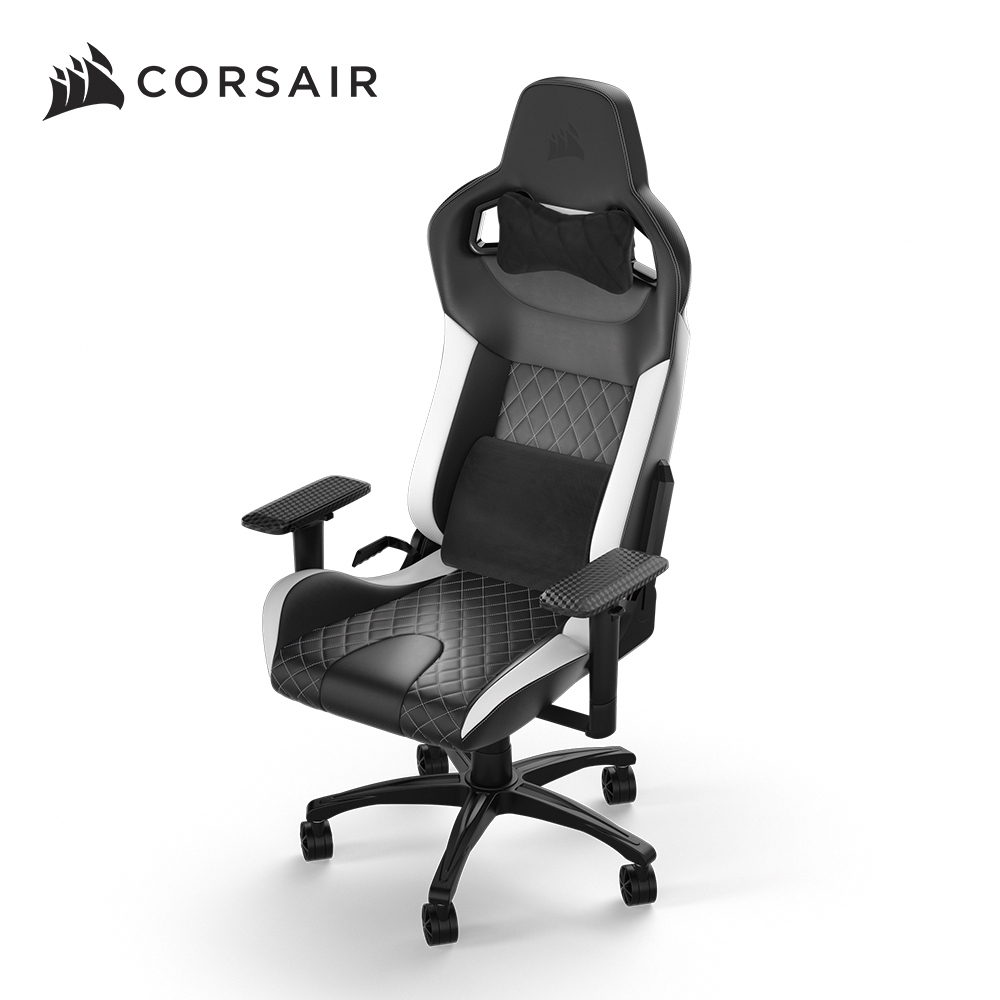 海盜船 CORSAIR T1 RACE 黑白/皮質 電競椅