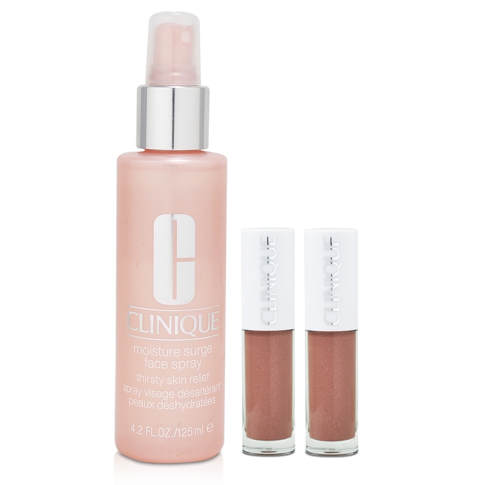 CLINIQUE 倩碧 水磁場長效保濕噴霧 125ml 加贈 紐約普普水感鏡光唇釉(#03) 1.5g*2(效期至2021/10)