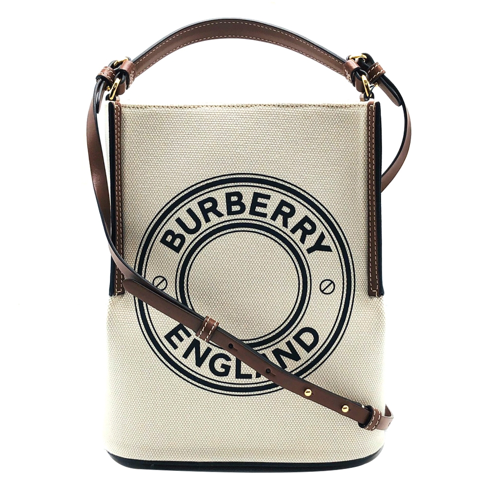 BURBERRY 新款標誌帆布peggy手提/肩背二用包(米白) | 歐系精品包/配件