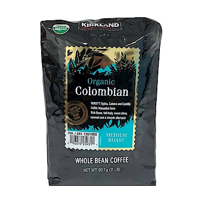 Kirkland科克蘭 有機哥倫比亞咖啡豆(907g)