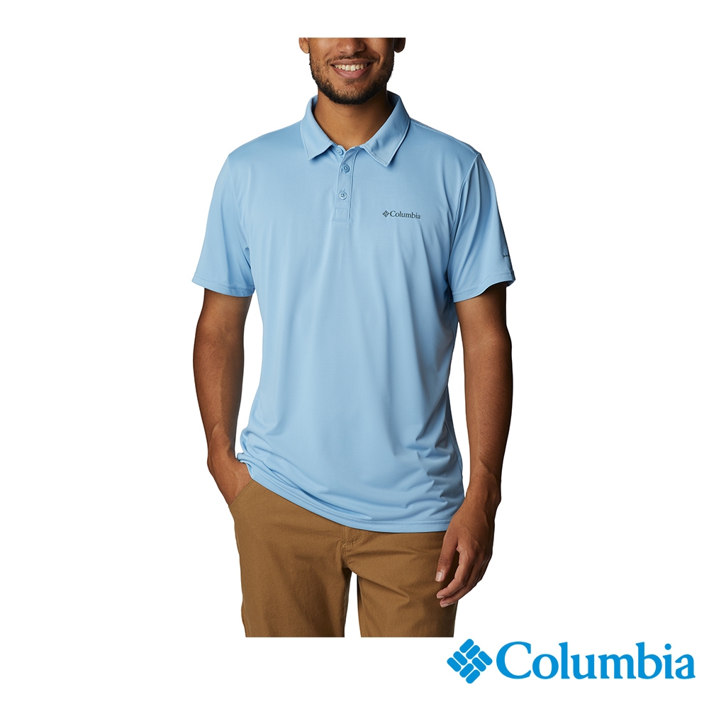 Columbia 哥倫比亞 男款-快排POLO衫-藍色 UAE36140BL / S23