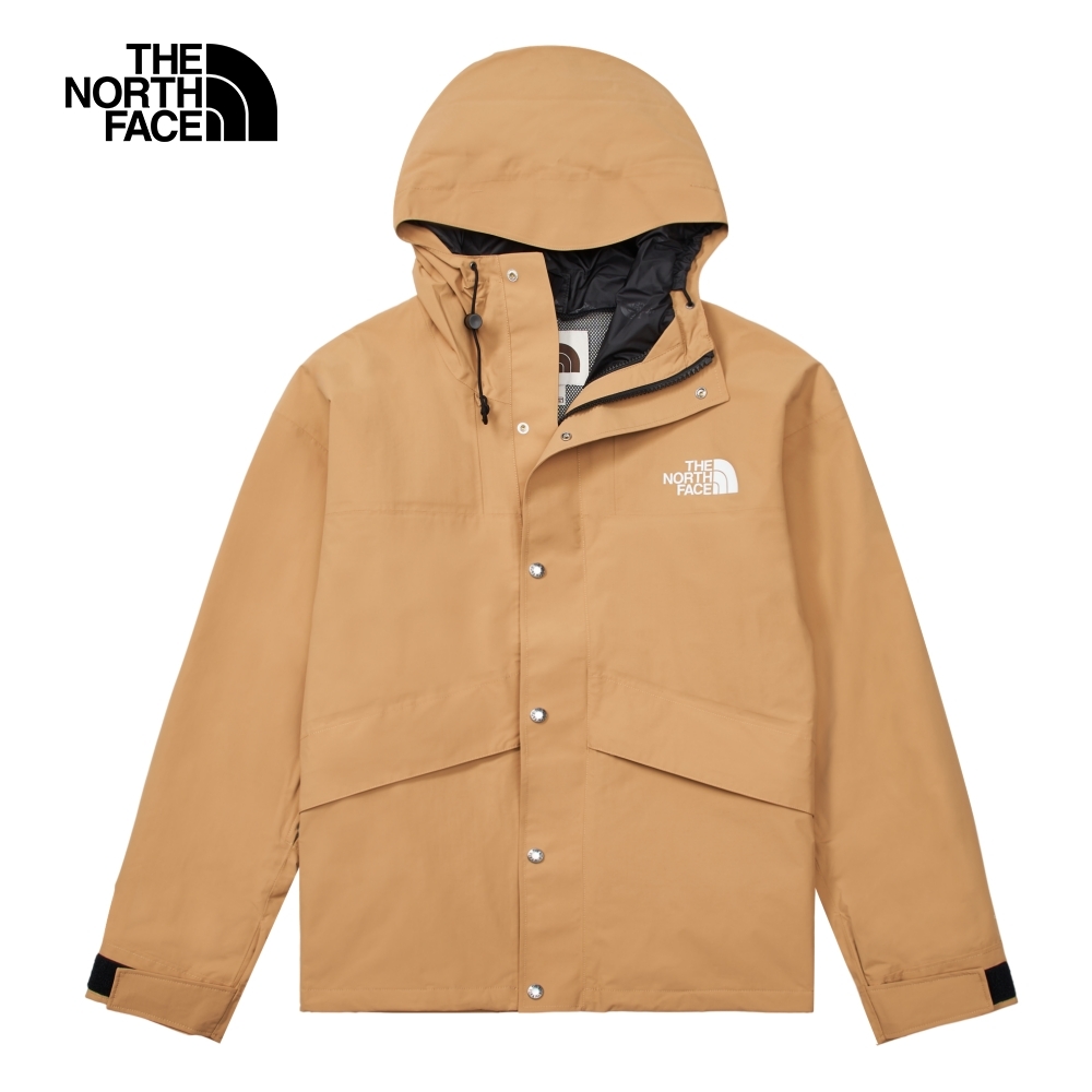 【The North Face 官方旗艦】【經典ICON】北面男款棕色防水透氣衝鋒衣外套｜7UR9I0J