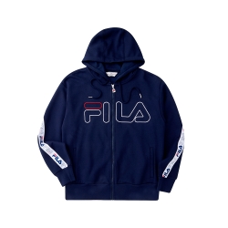 FILA #尬頑街潮 針織連帽外套-丈青 1JKU-5412-NV