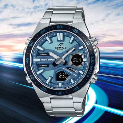 CASIO 卡西歐 EDIFICE 10年電力計時手錶 送禮推薦 EFV-C110D-2B