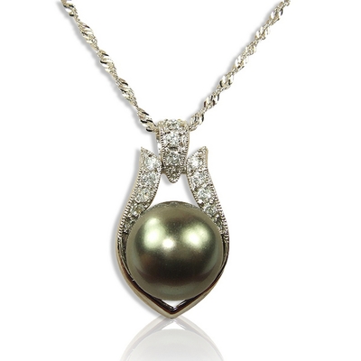 【小樂珠寶】甜美元素設計-3A南洋深海貝珍珠項鍊