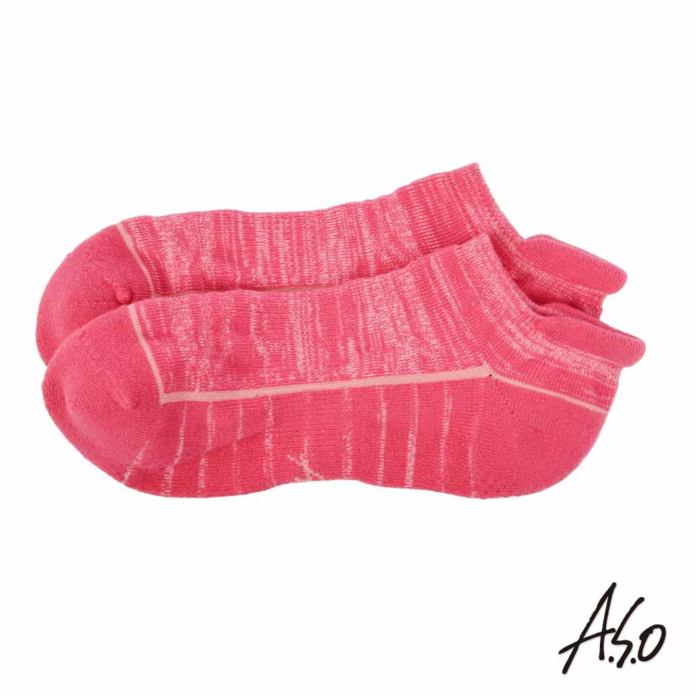 A.S.O 遠紅外線系列 除臭船型襪-桃粉紅