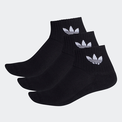 adidas 愛迪達 襪子 踝襪 運動襪 3雙組 MID ANKLE SCK 黑 FM0643