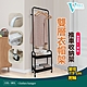 【Vencedor】滑輪雙層收納籃衣帽架 衣帽架 掛衣架 工業風層架 置物架 product thumbnail 1