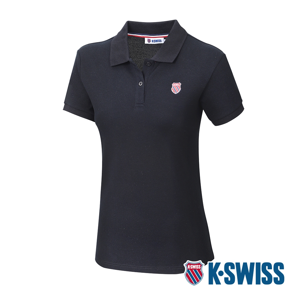 K-SWISS Classic Polo短袖Polo衫-女-黑