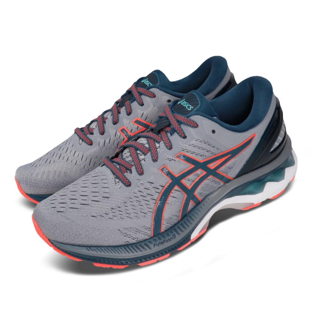 Asics 慢跑鞋 Gel-Kayano 27 4E 男鞋 亞瑟士 超寬楦 路跑 高支稱 亞瑟膠 灰 橘 1011A833021