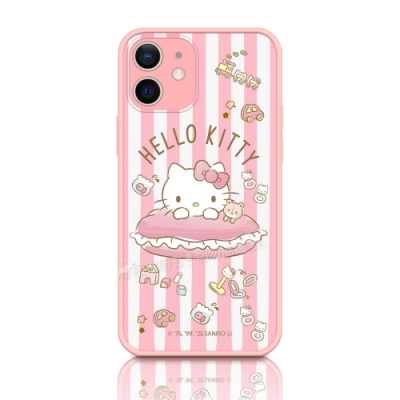 正版授權 Hello Kitty 凱蒂貓 iPhone 12 mini 5.4吋 粉嫩防滑保護殼(玩具)