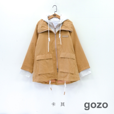 gozo 假二件連帽短外套(二色)