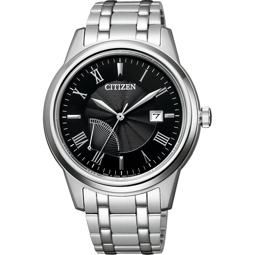 CITIZEN 星辰 光動能電量等級顯示手錶(AW7001-98E)