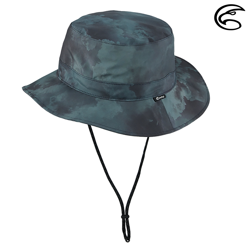 【ADISI】輕量3L防水高透氣印花中盤帽 AH21018(II) / 水墨灰藍