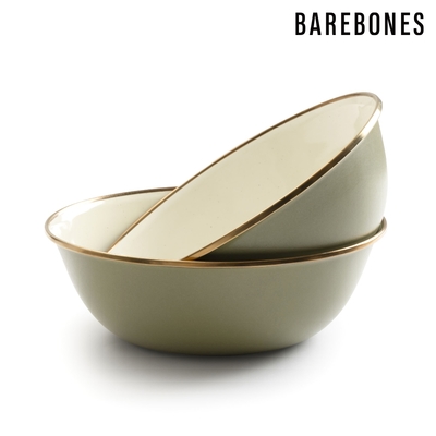 【Barebones】CKW-1025 雙色琺瑯碗組 Enamel Bowl / 黃褐綠 (兩入一組)