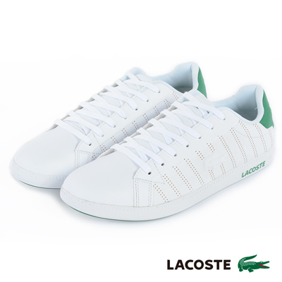 LACOSTE 女用休閒鞋-白/綠