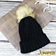 JUNIPER雙層加厚針織保暖防風毛線冬帽+可拆卸毛球 product thumbnail 1