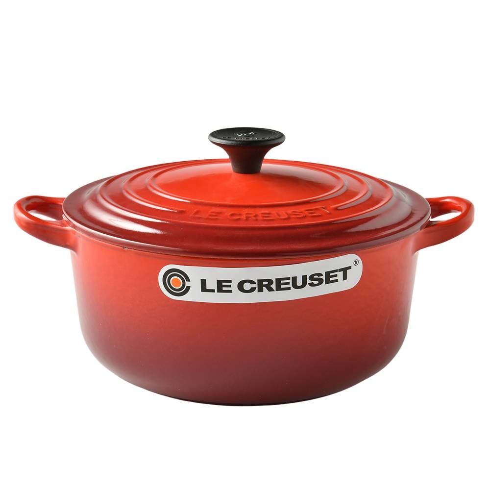 Le Creuset 圓形鑄鐵鍋20cm 2.4L 櫻桃紅法國製| 湯鍋20cm以下| Yahoo