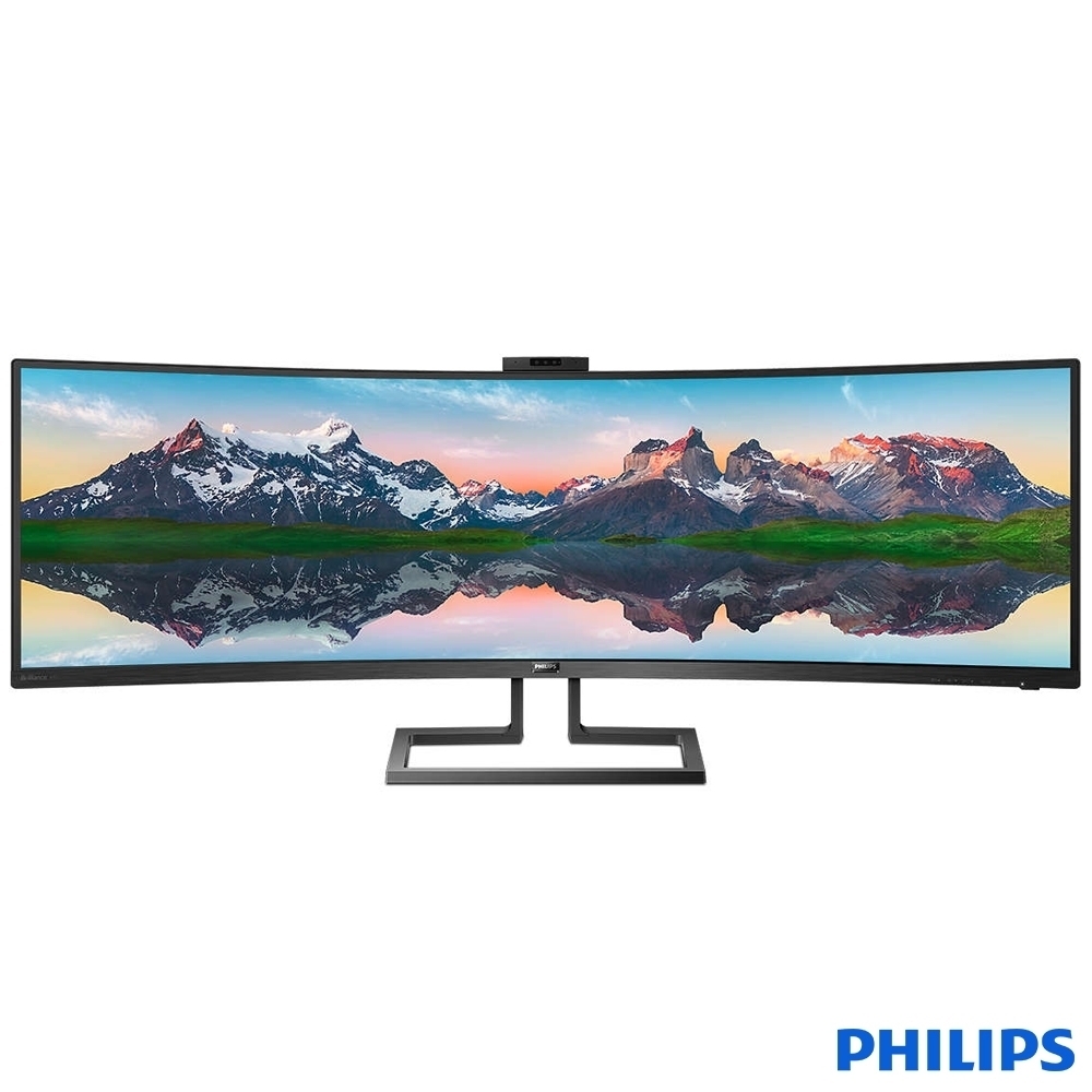 PHILIPS飛利浦  499P9H1 49型曲面電腦螢幕 HDR400 含200萬畫素攝影機40型以上螢幕