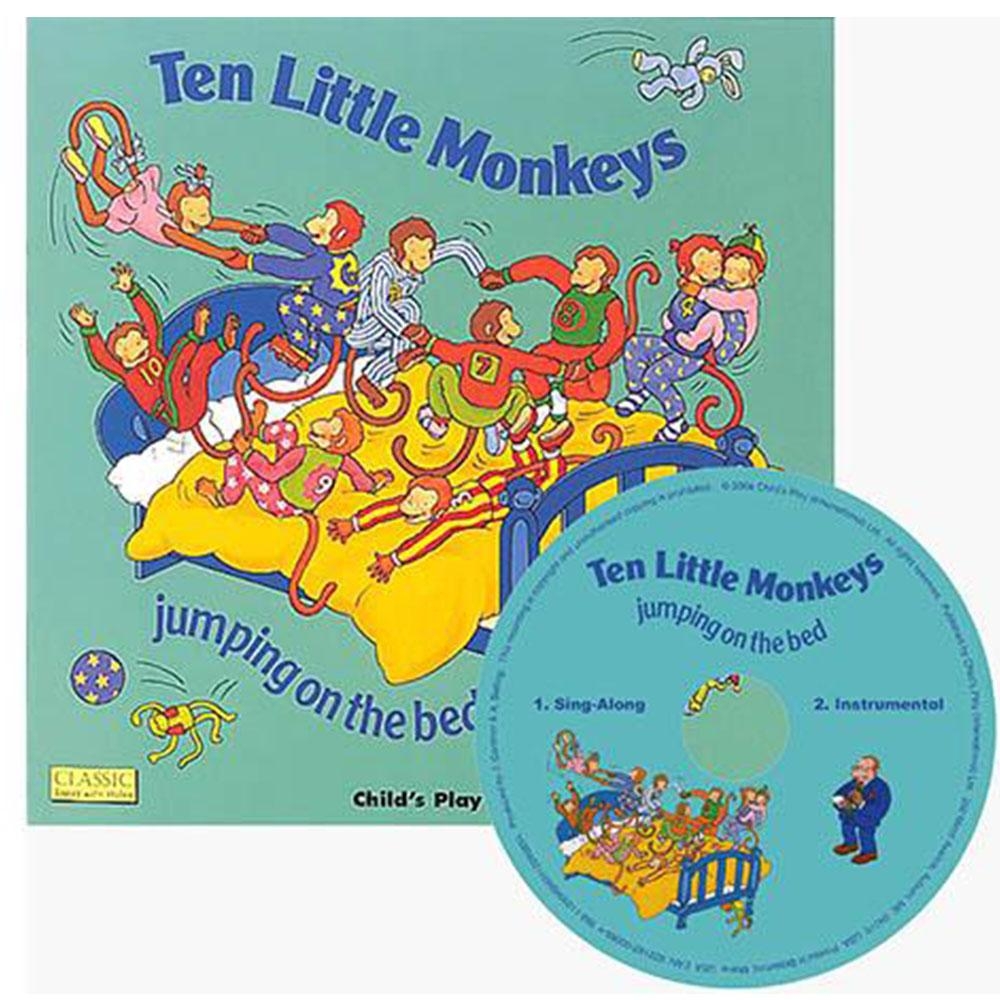 Ten Little Monkey 十隻猴子在床上跳CD書 | 拾書所