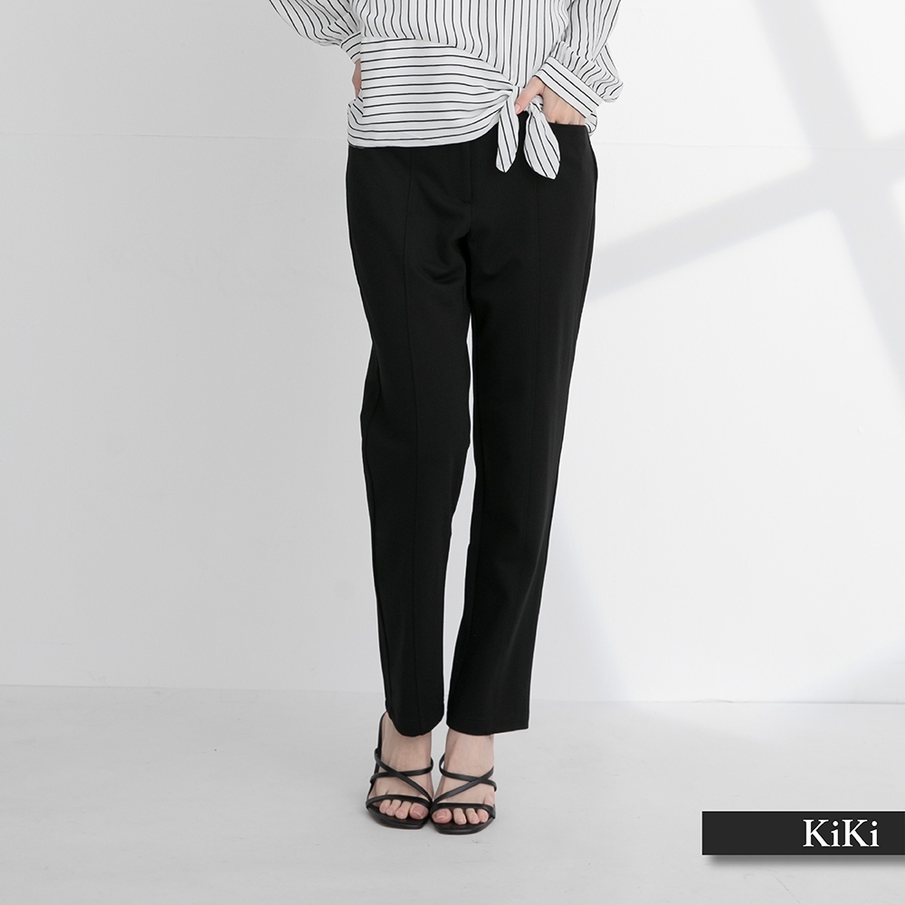 【KiKi】上班族直筒修身-女長褲(二色/版型適中)