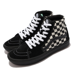 Vans 休閒鞋 Comfycush Sk8 Hi 男女鞋 支撐 棋盤格 緩震 抓地 耐磨 情侶鞋 黑 白 VN0A3WMB17Q