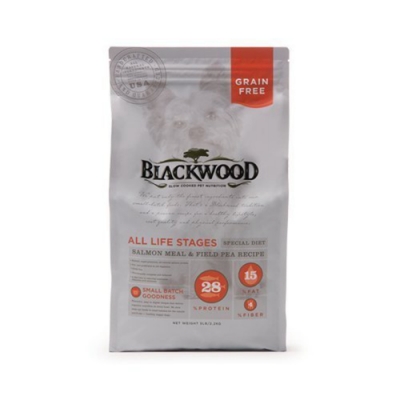 美國BLACKWOOD柏萊富-天然寵糧無穀全齡低敏挑嘴配方(鮭魚+豌豆) 15LB/6.8KG(購買第二件贈送寵物零食x1包)