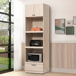 Homelike 雷拉2尺電器櫃(白雪松色)-60x40x201cm 高櫃 電器櫃 櫥櫃 收納櫃 置物櫃