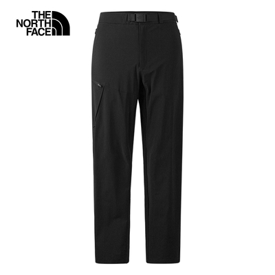 【The North Face 官方旗艦】北面男款黑色吸濕排汗涼感縮口褲｜87VVJK3