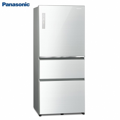 Panasonic 國際牌 ECONAVI 610L三門一級能變頻電冰箱(全平面無邊框玻璃) NR-C611XGS-W -含基本安裝+舊機回收