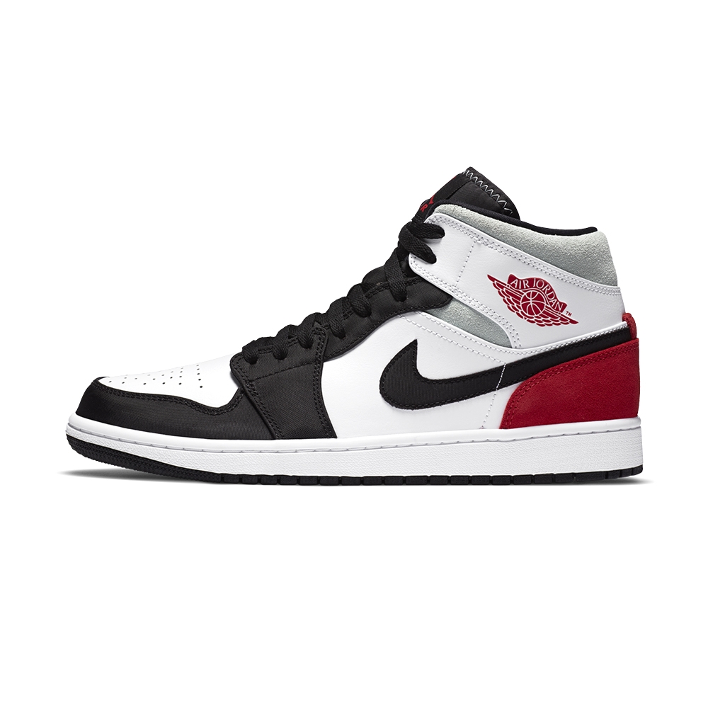 Nike Air Jordan 1 Mid SE 男黑紅黑腳趾中筒喬丹AJ1 休閒鞋