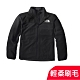 The North Face 青少年款 TKA 100 輕柔刷毛抓絨保暖外套夾克_黑 product thumbnail 1