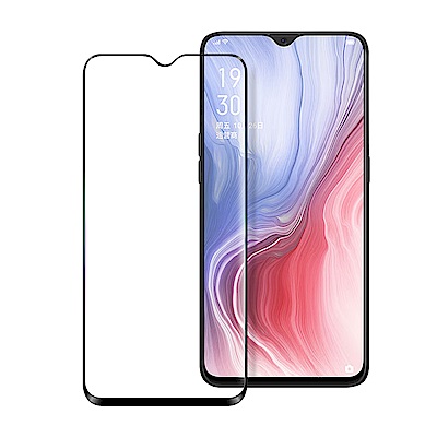 Xmart for OPPO Reno Z 超透滿版 2.5D 鋼化玻璃貼-黑